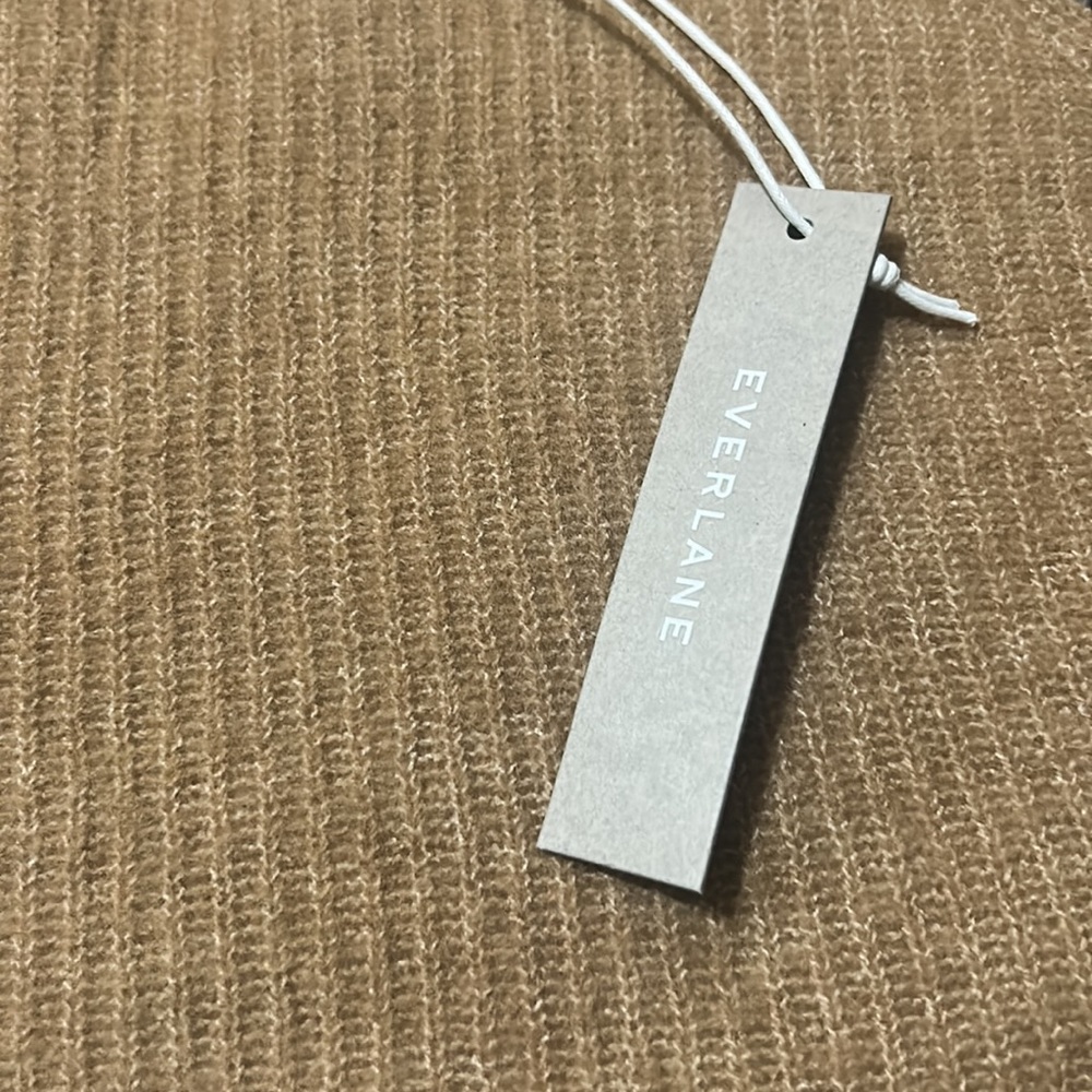 NWT Everlane The Cozy Stretch Tank Crop Camel XS - Picture 3 of 9